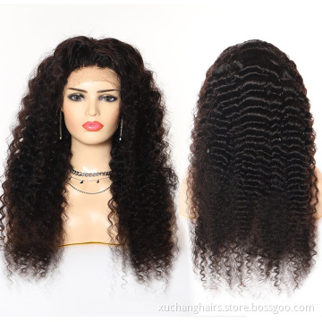 Borong Weaves and Wigs rambut palsu rambut manusia untuk wanita kulit hitam 20 inci 210% ketumpatan swiss renda depan rambut palsu rambut renda rambut manusia
